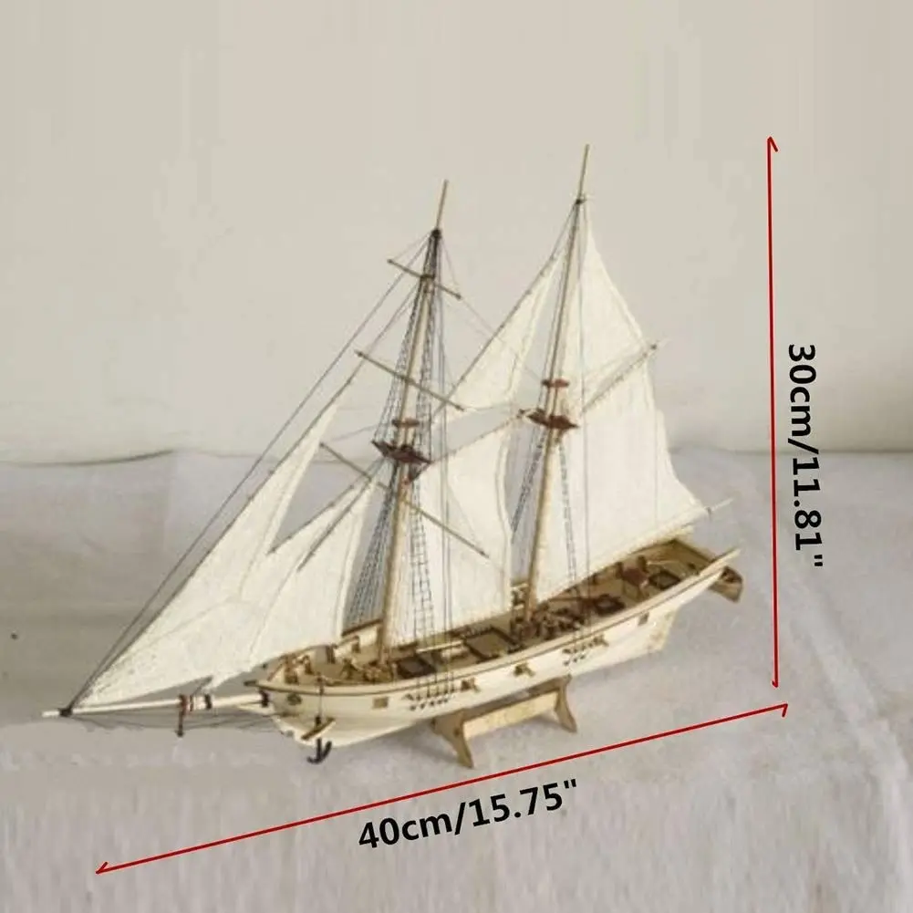 HAPYLY Scale DIY Hobby Wooden Ship Model Kit 1/100 | Self-Assembled Watercraft Craft - view 8
