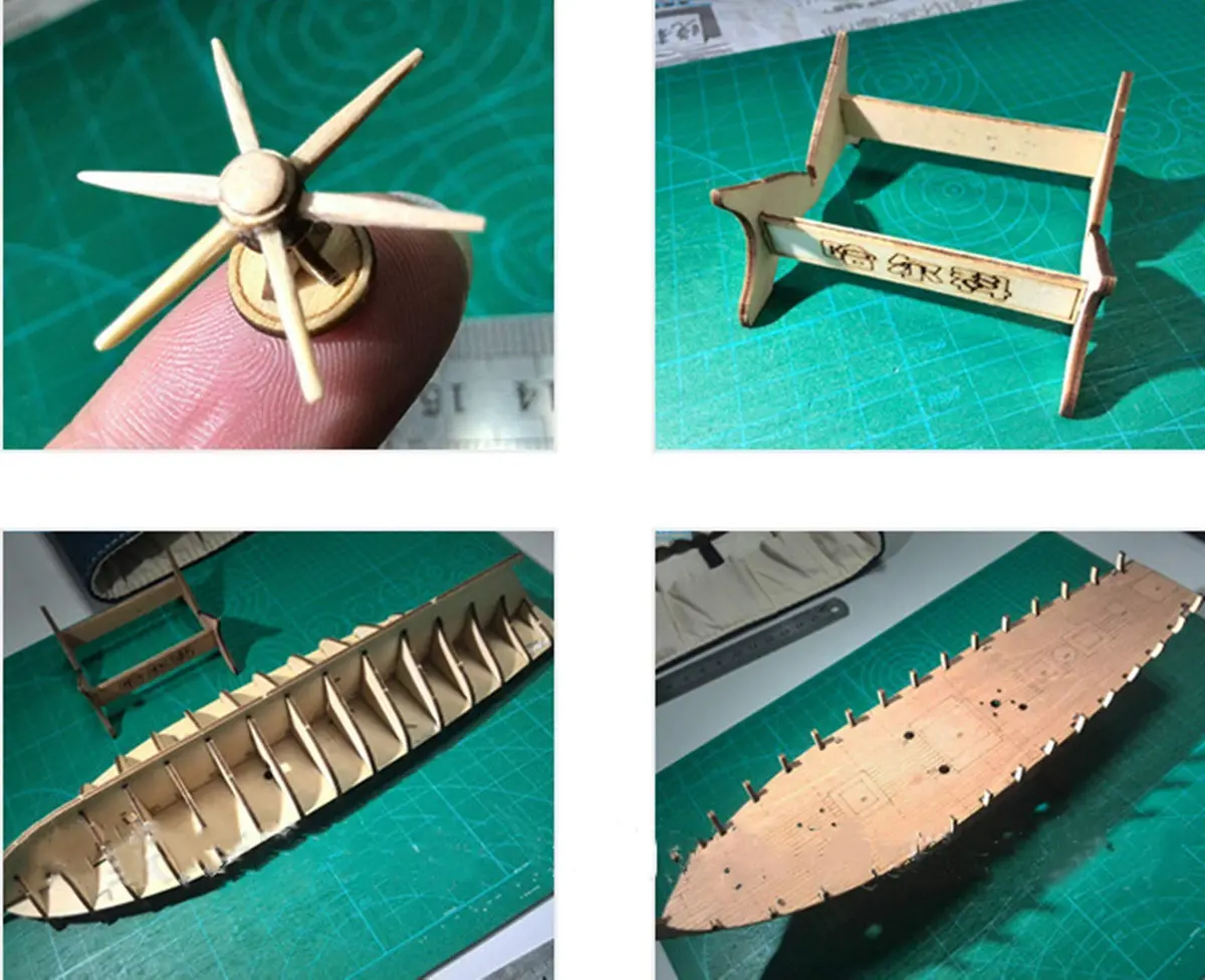 HAPYLY Scale DIY Hobby Wooden Ship Model Kit 1/100 | Self-Assembled Watercraft Craft - view 4