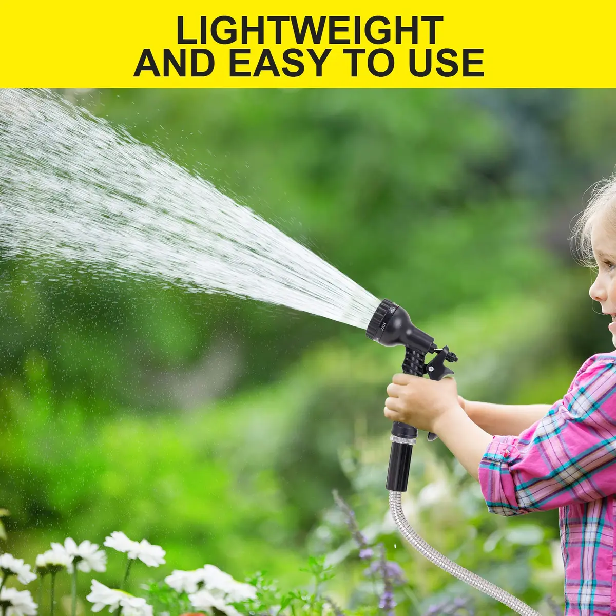 FOXEASE Stainless Steel Garden Hose 50 ft | Heavy Duty, Kink & Tangle Free, Dog Proof - view 8