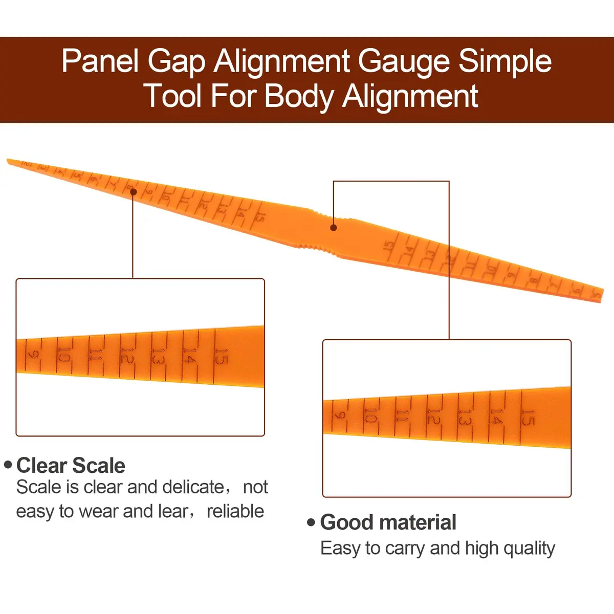 PAGOW 2 Pack Plastic Taper Gauge Measuring Tool, Panel Gap Alignment Gauge 2.89 cm (1.14 in) | Automotive Precision Tool - view 3