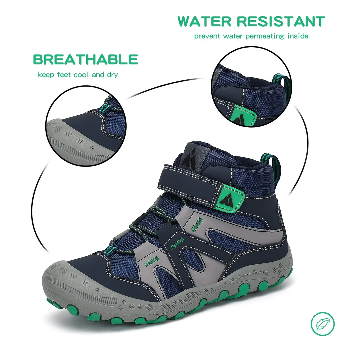 Mishansha Unisex Boys Girls Water-Resistant Hiking Boots 13 Little Kid | Durable, Lightweight & Water-Resistant Footwear - view 2
