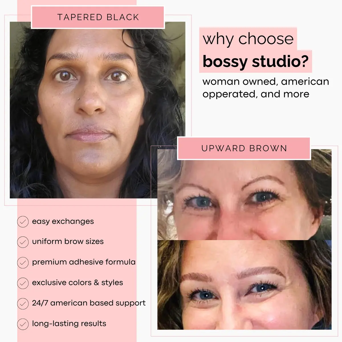 Brows by Bossy Temporary Eyebrow Tattoos Waterproof Tapered Black | Realistic, Long-Lasting & Waterproof - view 8