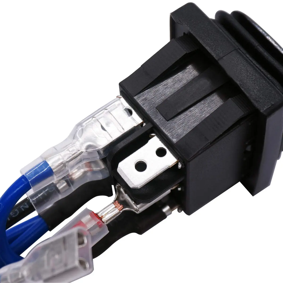 TWTADE Waterproof Momentary Polarity Reverse Switch for DC Motors 12V 10A | 6 Pin 3 Position ON-Off-ON Rocker Toggle - view 3