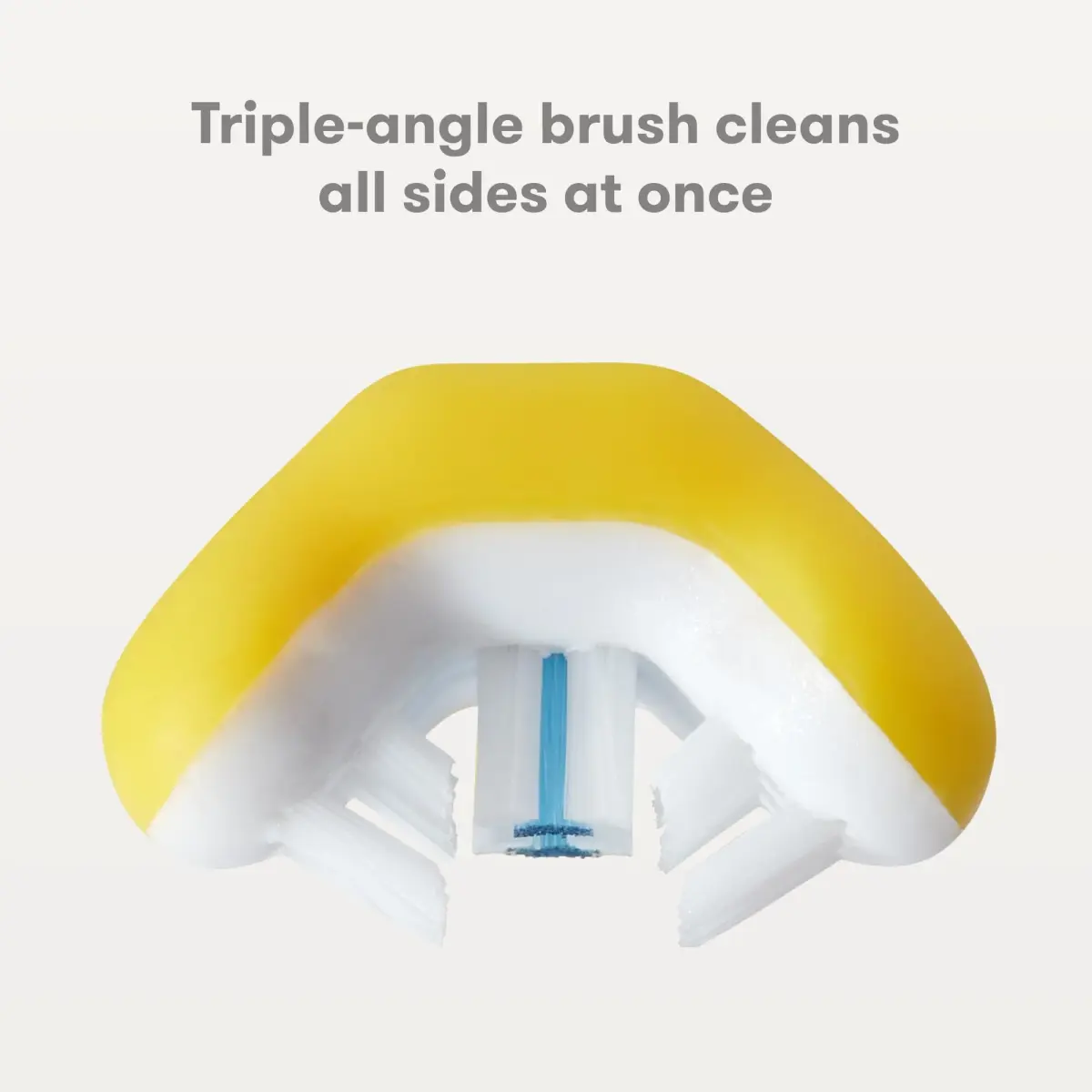 Frida Baby Training Toothbrush Toddlers 18-24 Months Yellow | Triple Angle Bristles for Complete Clean - view 3