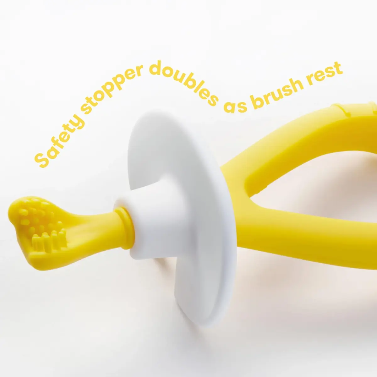Frida Baby Training Toothbrush Yellow | Soft Silicone Bristles for 6M+ Babies - view 5