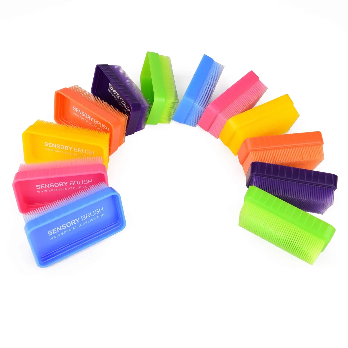 Special Supplies Sensory Therapy Brushes (12-Pack, Colored) | Soft Flexible Bristles for Kids & Adults - view 8