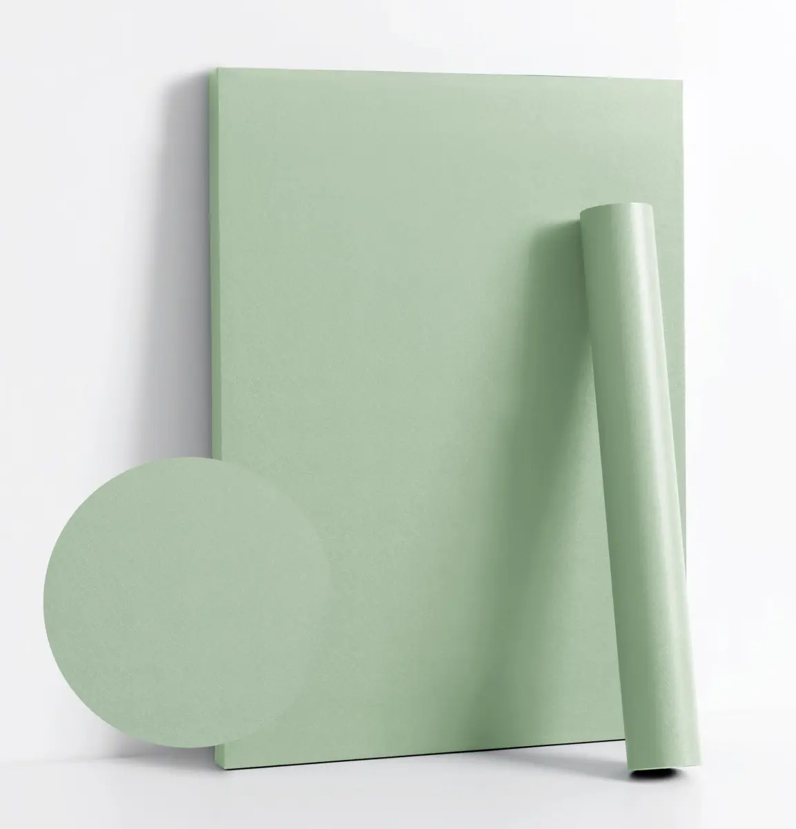 Dimoon Light Green Peel and Stick Wallpaper 44.96 cm (17.7") x 6 m (236") | Textured Solid Color for Walls & Furniture - main product image