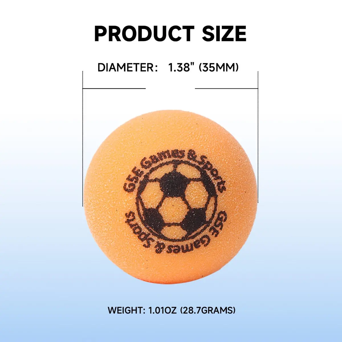 GSE Games & Sports Expert Orange Recreation Ball | 35mm Foosball Replacement Balls, 3-Pack - view 5