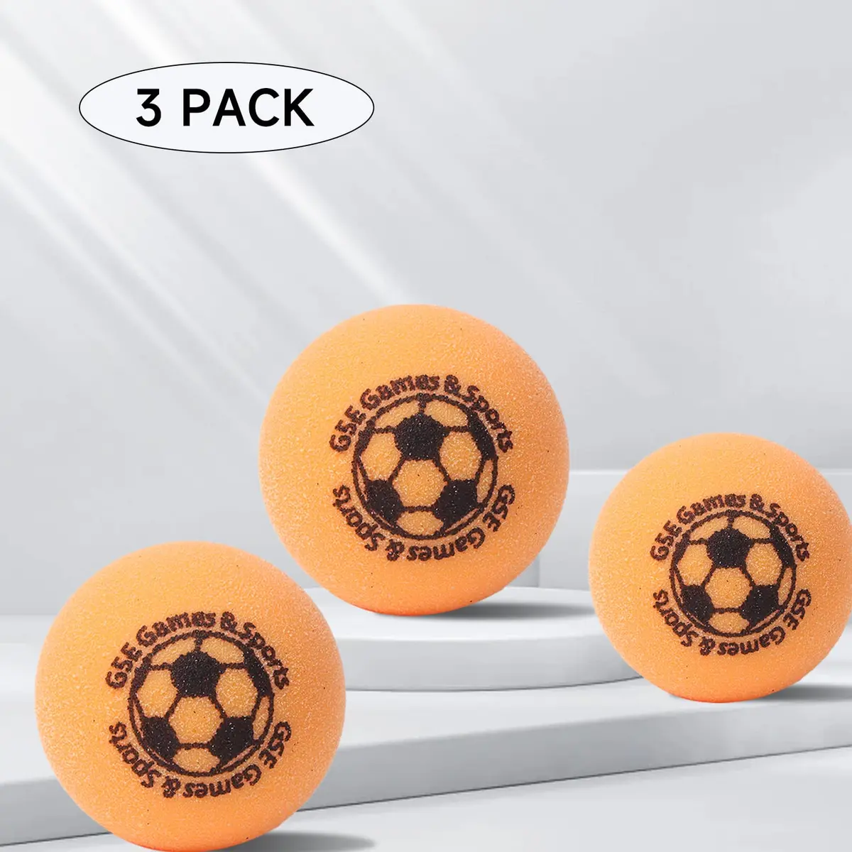 GSE Games & Sports Expert Orange Recreation Ball | 35mm Foosball Replacement Balls, 3-Pack - view 3