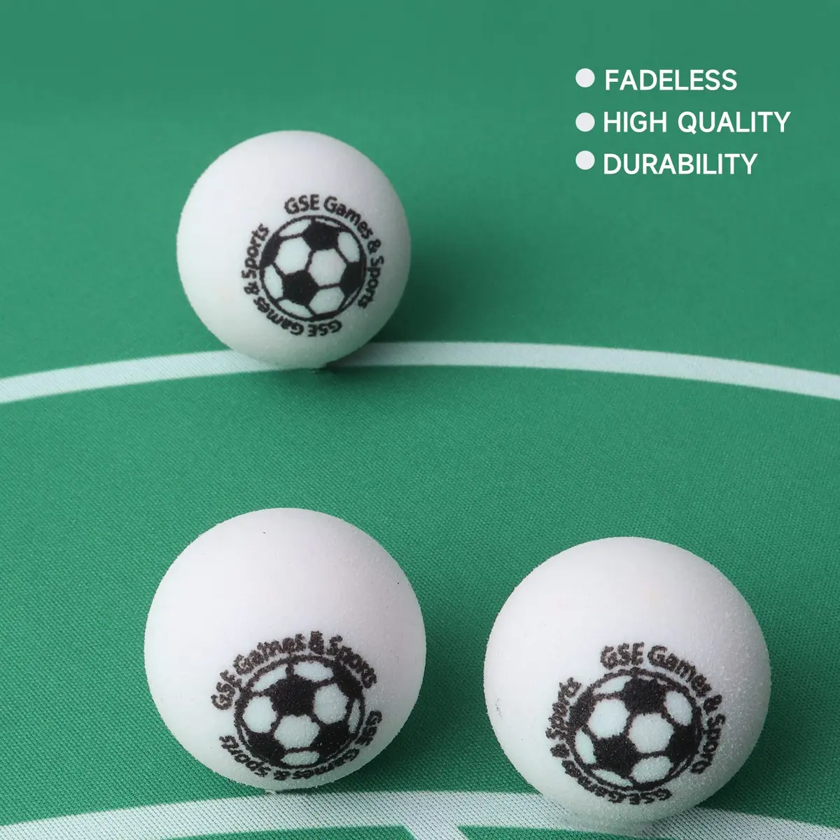 GSE Games & Sports Expert Foosball Replacement Balls, 35mm (1.38"), White, 3-Pack | Premium Urethane for Tournament & Home Use - view 2
