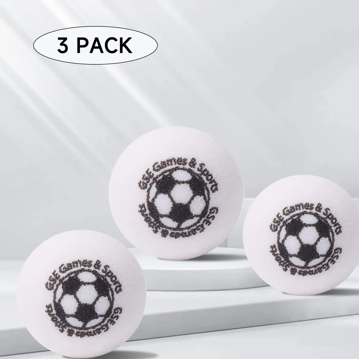 GSE Games & Sports Expert Foosball Replacement Balls, 35mm (1.38"), White, 3-Pack | Premium Urethane for Tournament & Home Use - view 3