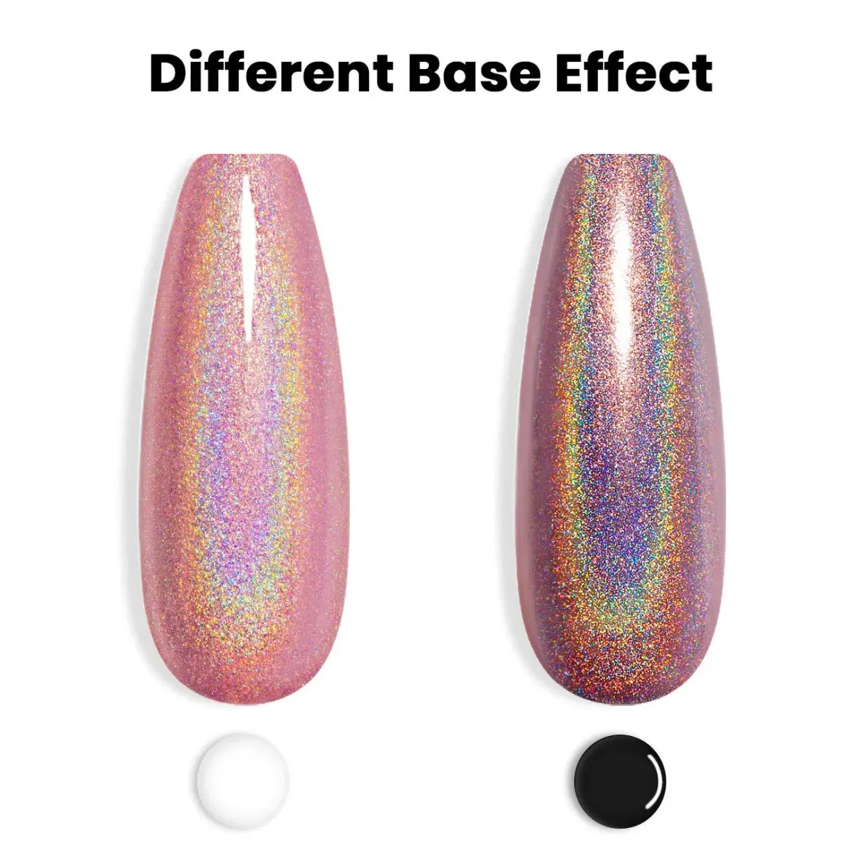RARJSM Holographic Gel Nail Polish Rose Gold RAR73 7.5ml (0.25 Fl Oz) | Mermaid Unicorn Effect Glitter - view 3