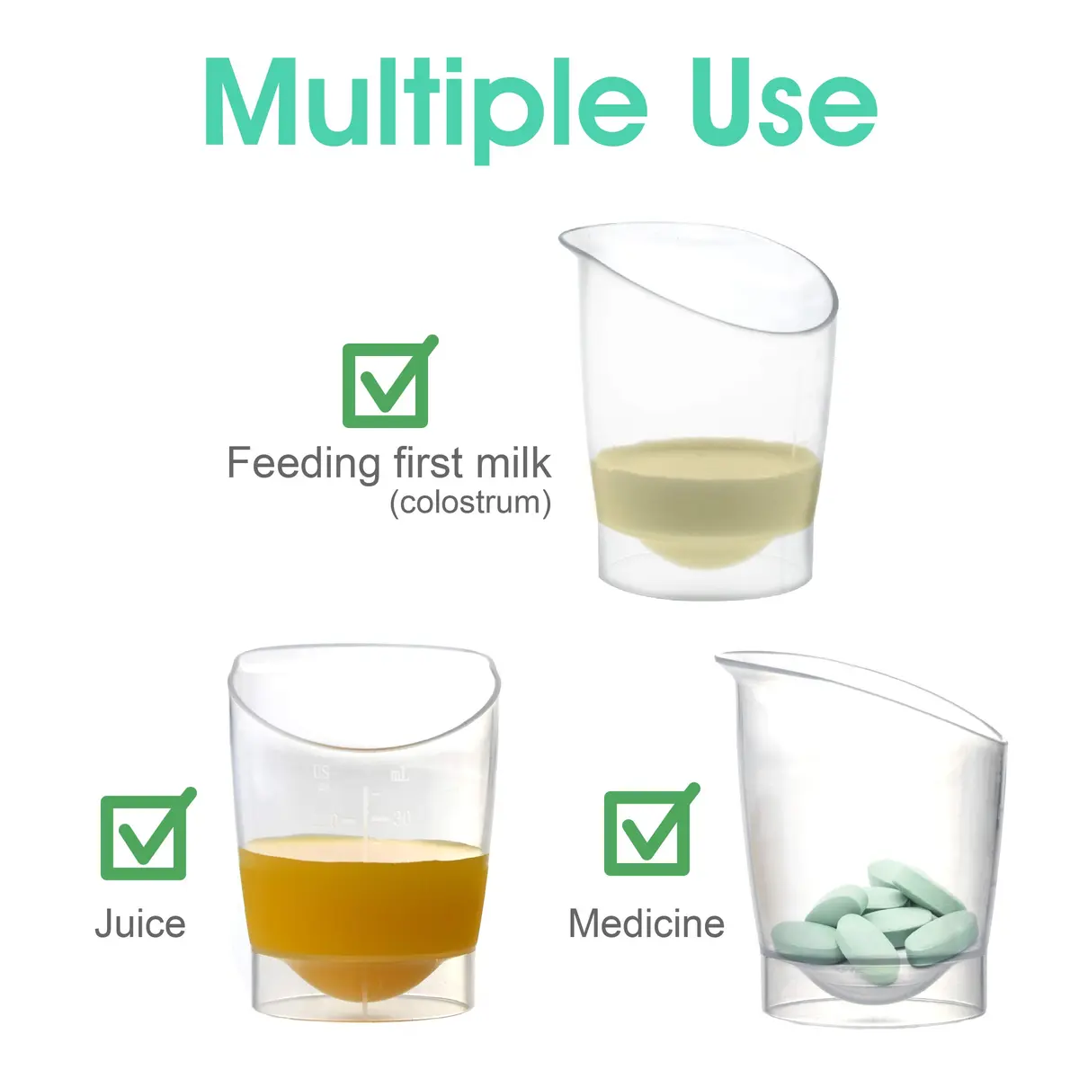 Maymom Baby Feeding Cup 1 oz | Reusable & Disposable Infant Milk Collection Cup - view 9