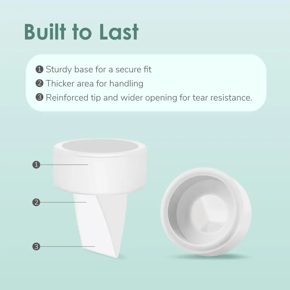 Maymom Replacement Duckbill Valves & Silicone Membranes for Spectra Pumps (8 Valves, 4 Membranes) | BPA-Free, FDA Registered - view 4
