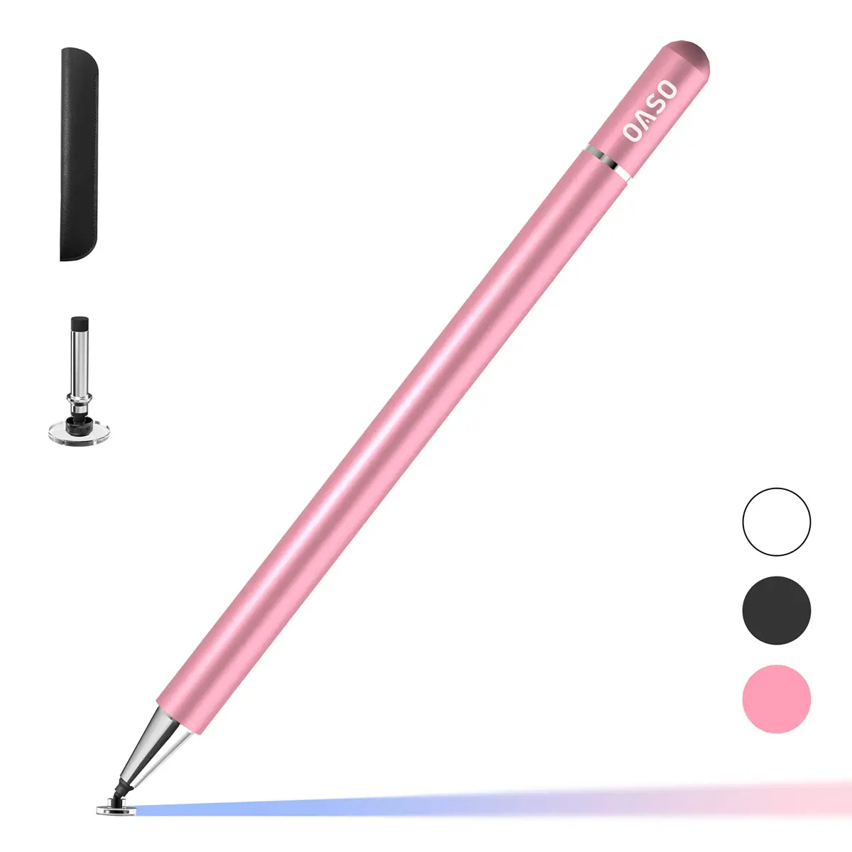 OASO Pink Capacitive Disc Stylus Pen | Universal Touch Screen Compatibility for Tablets & Phones - main product image