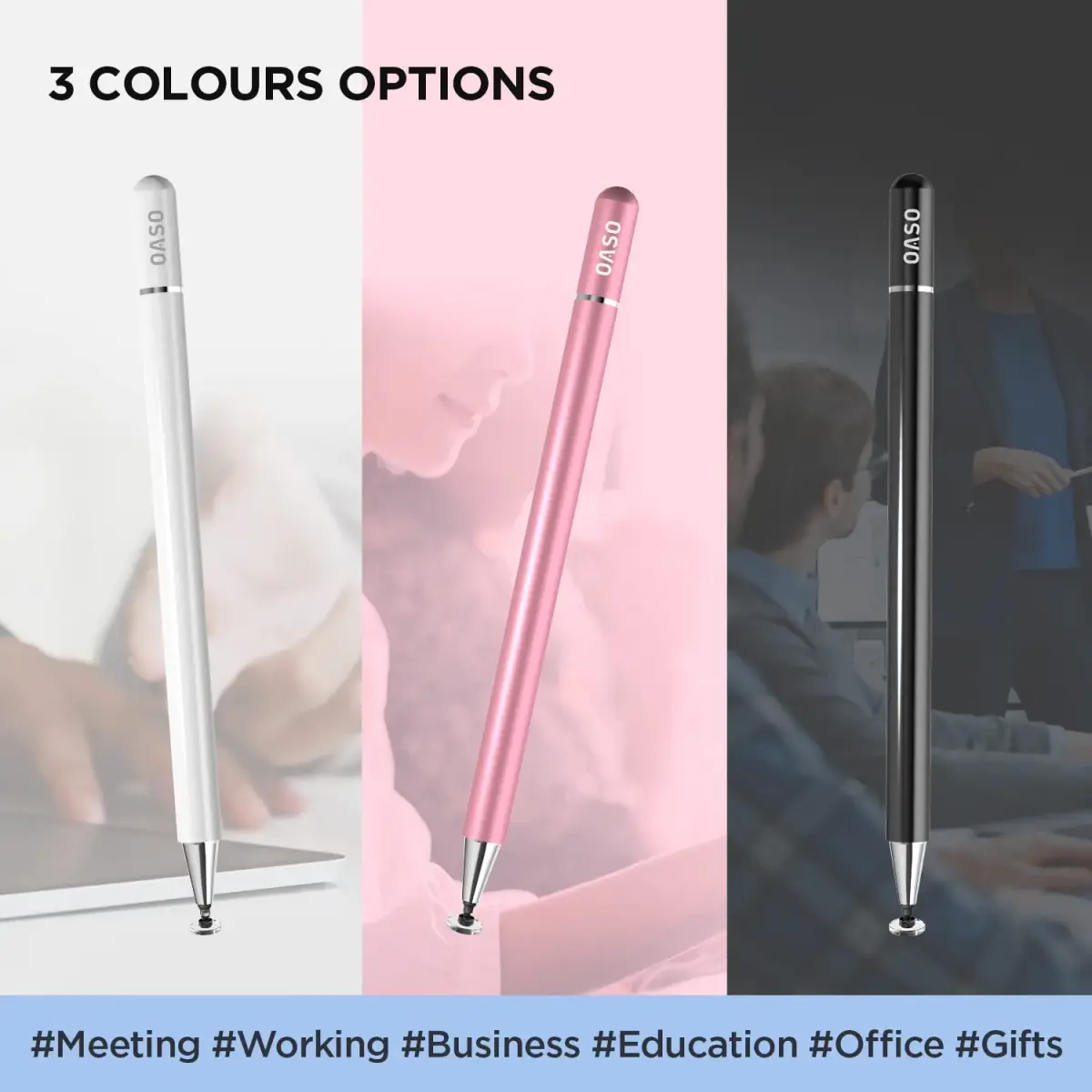 OASO Pink Capacitive Disc Stylus Pen | Universal Touch Screen Compatibility for Tablets & Phones - view 6