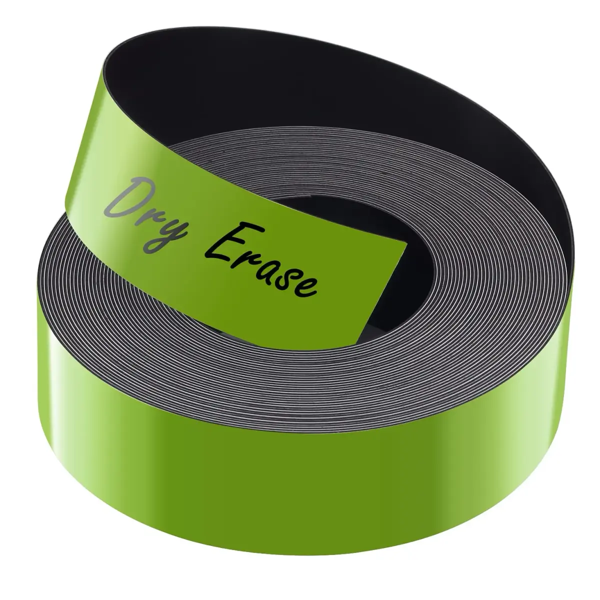 LLPT Dry Erase Magnetic Label Strips 1" x 26 Ft (30.48 cm x 7.93 m) Green | Reusable & Mess-Free Organization - main product image