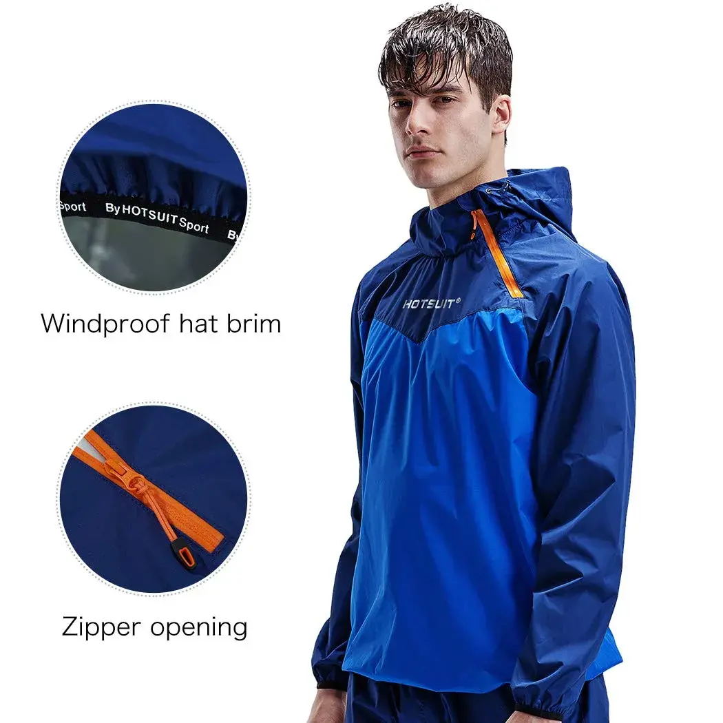 HOTSUIT Men's Sauna Jacket for Weight Loss | Navy, Small (0.2 kg) - view 7