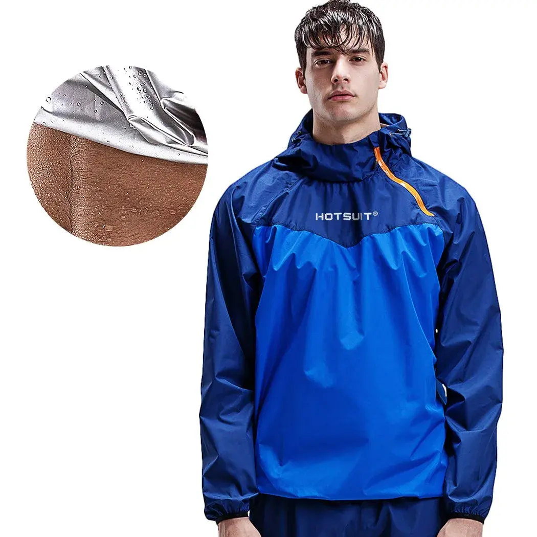 HOTSUIT Men's Sauna Jacket for Weight Loss | Navy, Small (0.2 kg) - view 2