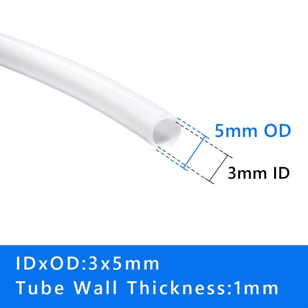 Quickun PTFE Teflon Tubing 3mm ID x 5mm OD | High-Temperature Resistant, 10Ft for 3D Printer - view 2