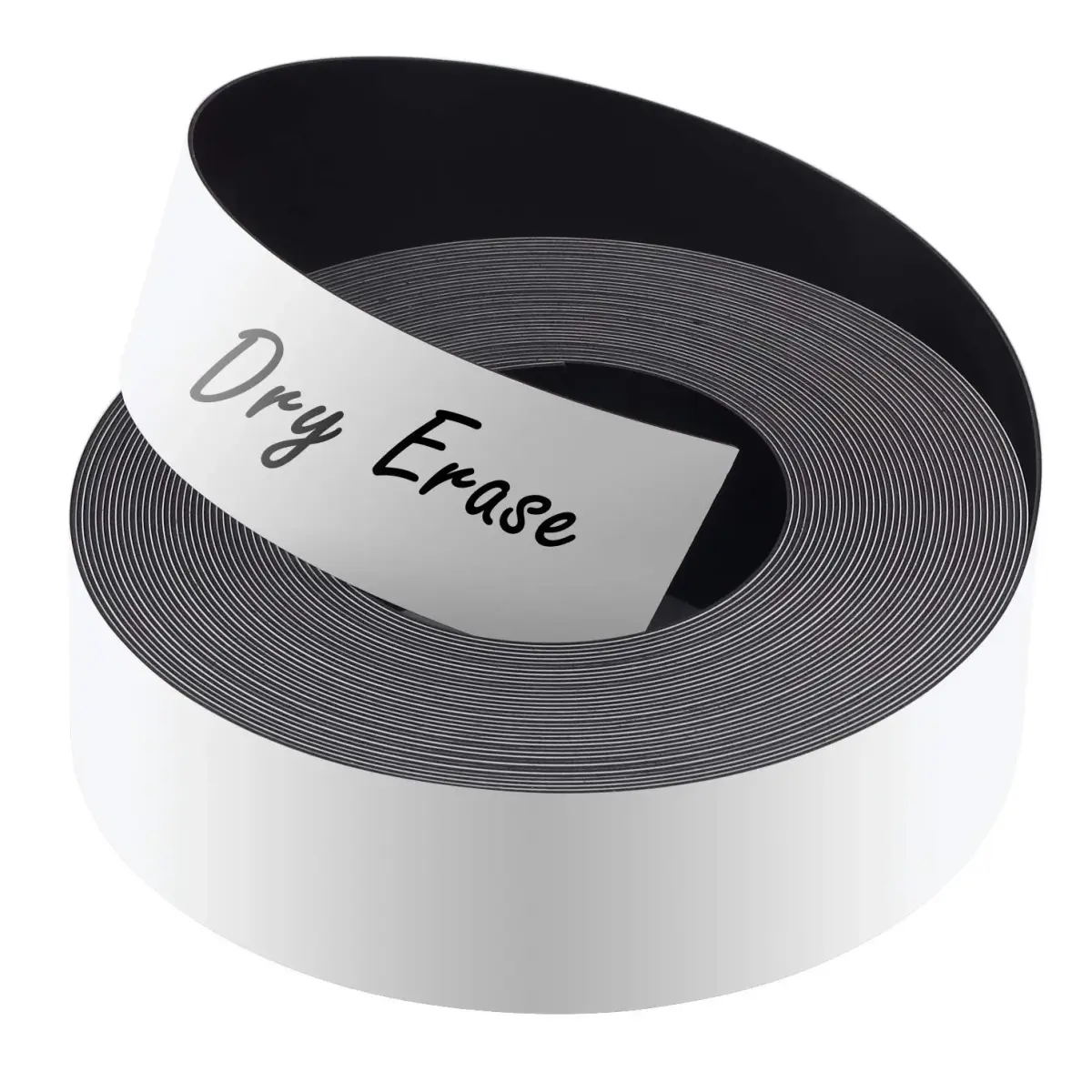 LLPT Dry Erase Magnetic Label Strips 1” x 26 Ft (2.54cm x 7.92m) | White, Reusable, Cutable - main product image