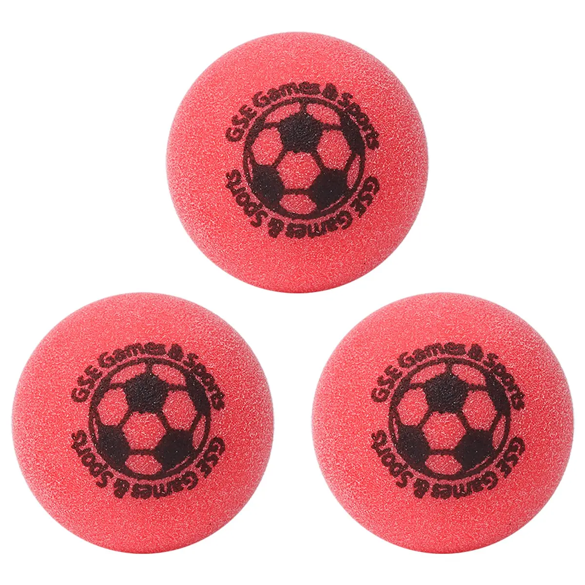 GSE Games & Sports Expert Replacement Foosball Balls, 35mm (1.38"), Red, 3-Pack | Durable, Control-Enhancing Mini Soccer Balls - main product image