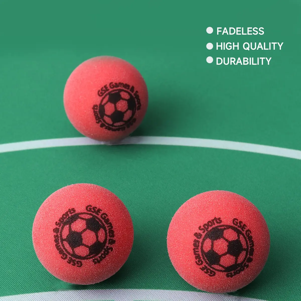GSE Games & Sports Expert Replacement Foosball Balls, 35mm (1.38"), Red, 3-Pack | Durable, Control-Enhancing Mini Soccer Balls - view 2