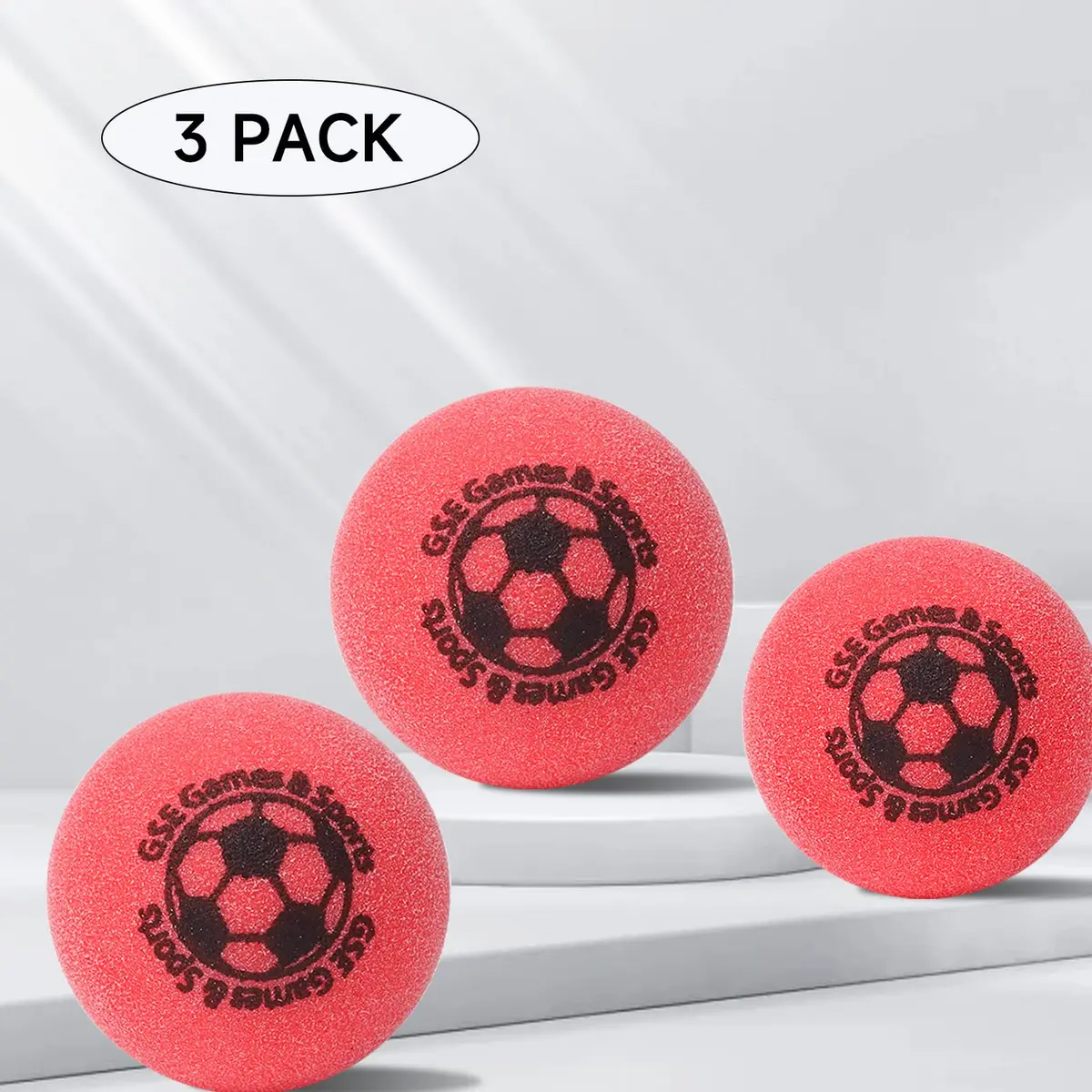 GSE Games & Sports Expert Replacement Foosball Balls, 35mm (1.38"), Red, 3-Pack | Durable, Control-Enhancing Mini Soccer Balls - view 3