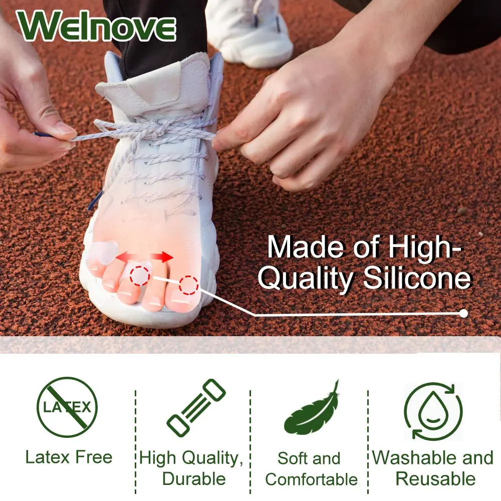 Welnove Gel Toe Separator Small Toe Cushions Pack of 12 | Prevents Rubbing & Reduces Pressure - view 5