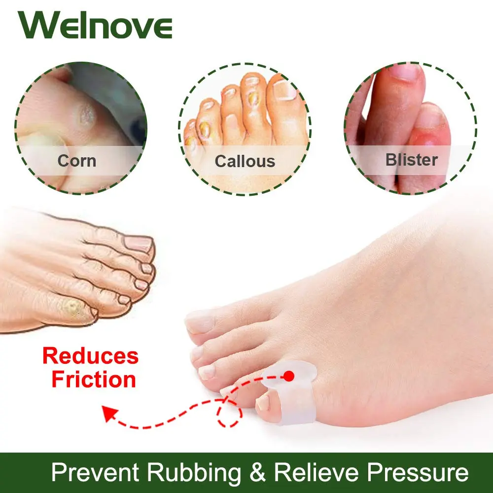 Welnove Gel Toe Separator Small Toe Cushions Pack of 12 | Prevents Rubbing & Reduces Pressure - view 3