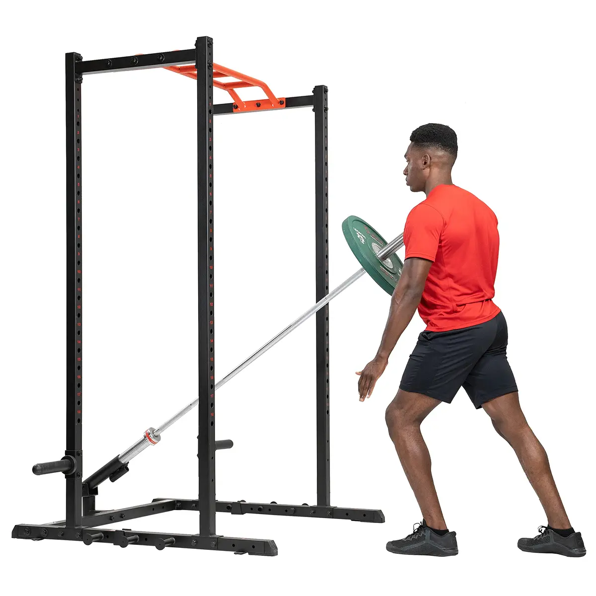 Sunny Health & Fitness Landmine Attachment for Power Racks SF-XFA004 | 360° Swivel, Full-Body Training, Fits 1" & 2" Bars - view 5