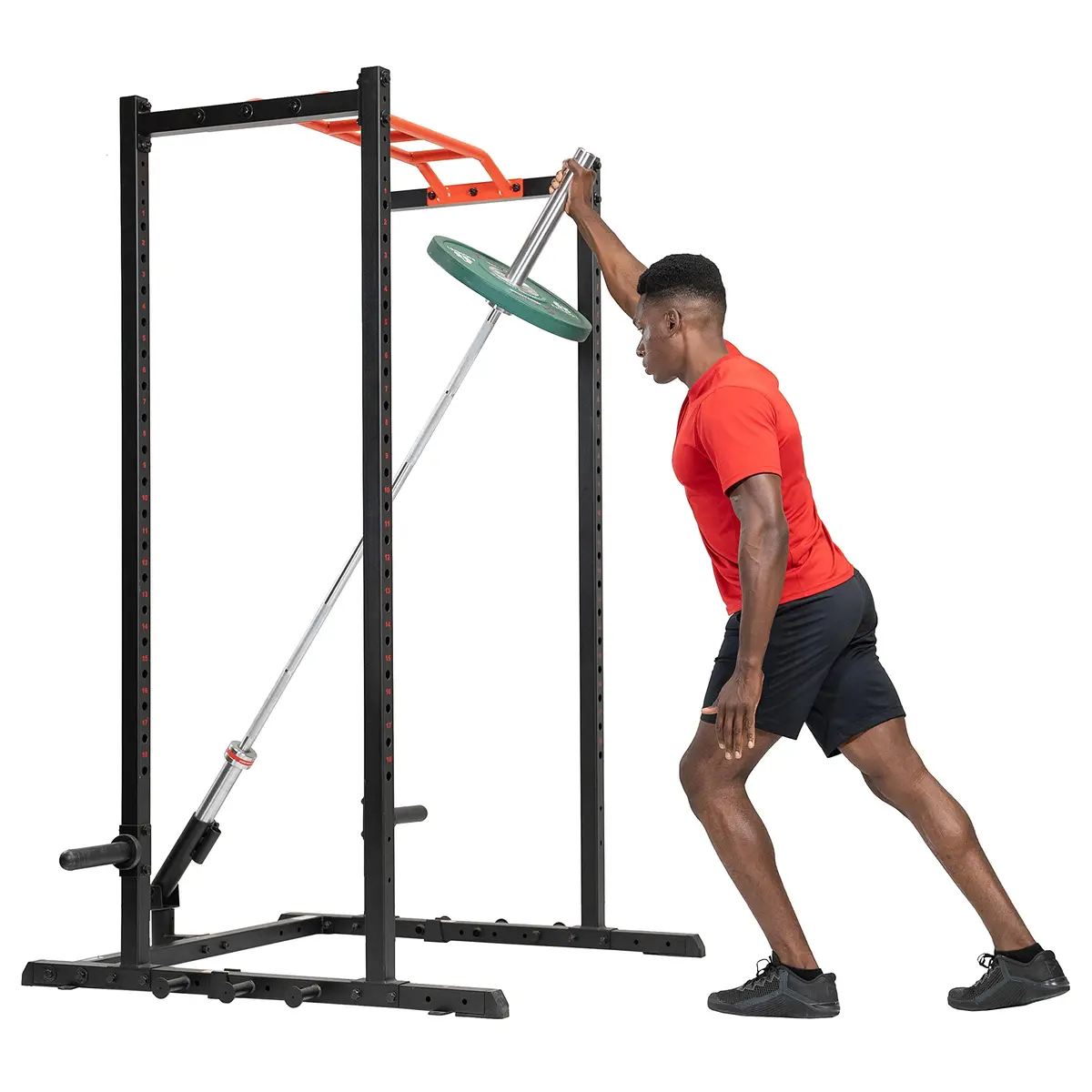 Sunny Health & Fitness Landmine Attachment for Power Racks SF-XFA004 | 360° Swivel, Full-Body Training, Fits 1" & 2" Bars - view 6