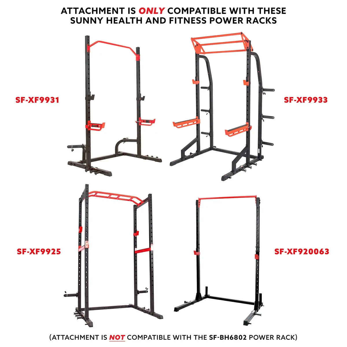 Sunny Health & Fitness Landmine Attachment for Power Racks SF-XFA004 | 360° Swivel, Full-Body Training, Fits 1" & 2" Bars - view 9