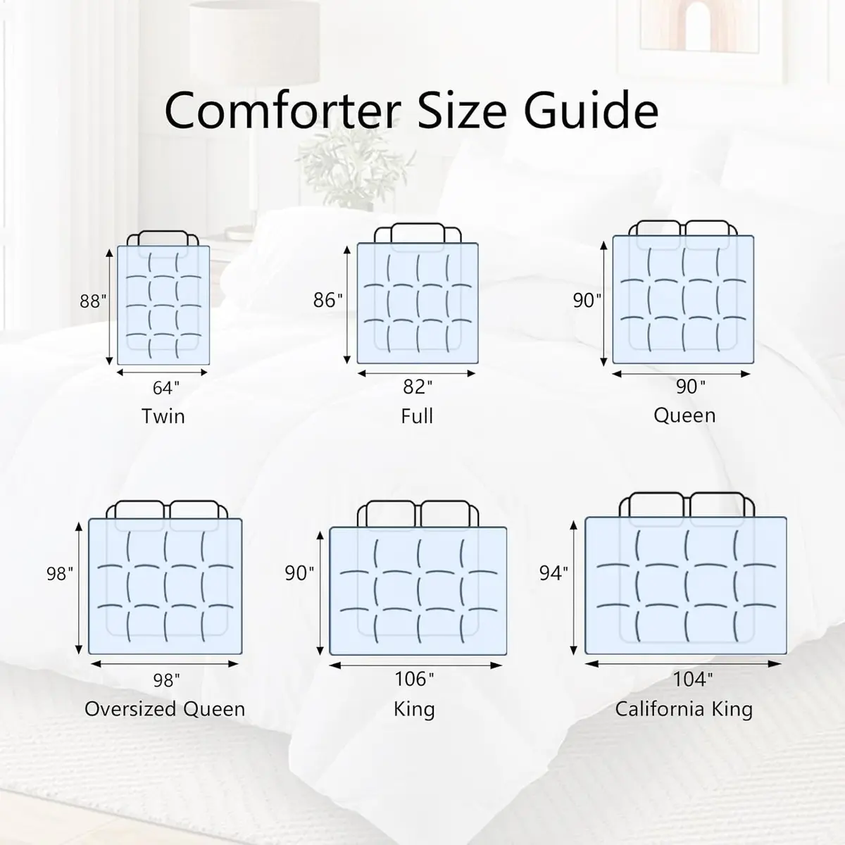 TEXARTIST Queen Comforter All Season Down Alternative Black | Breathable & Soft Bedding - view 7