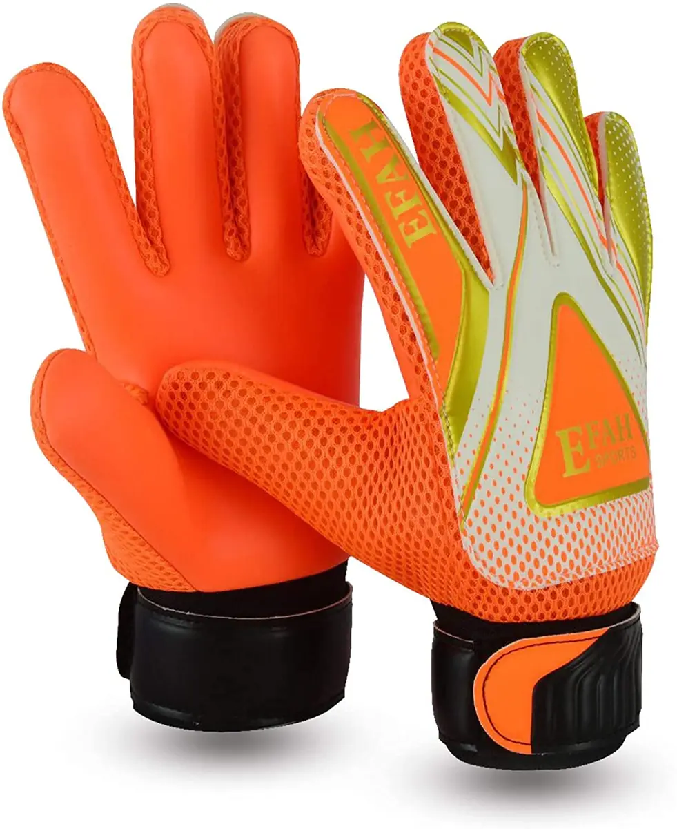 EFAH SPORTS Soccer Goalie Goalkeeper Gloves for Kids Boys Youth | Breathable, Adjustable Fit, Anti-slip Grip - main product image