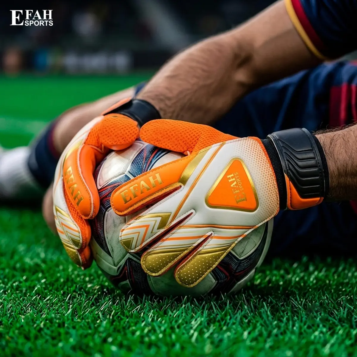EFAH SPORTS Soccer Goalie Goalkeeper Gloves for Kids Boys Youth | Breathable, Adjustable Fit, Anti-slip Grip - view 5