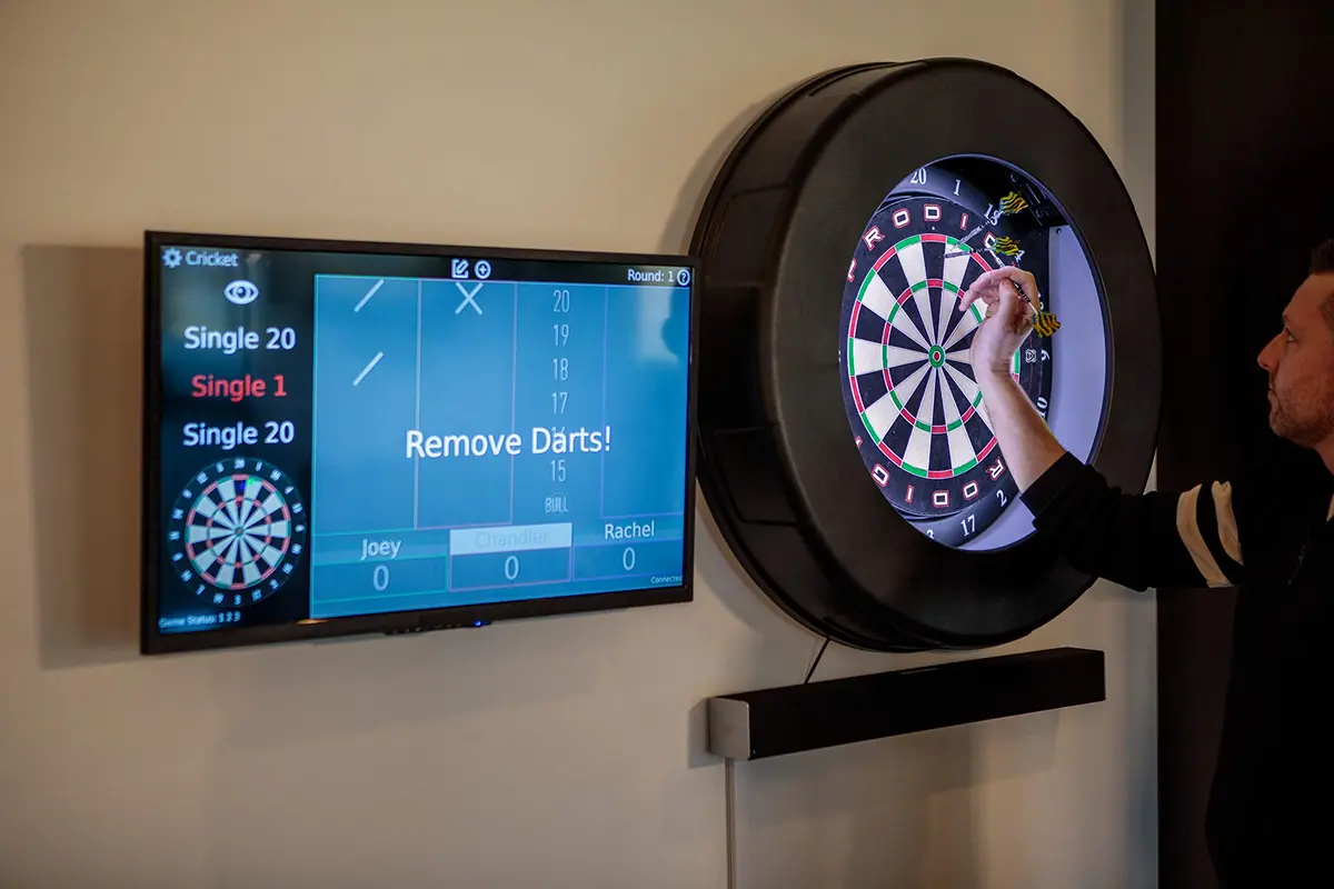 American Legend Prodigy Dartboard System 18" | Automatic Scoring, Steel Tip Play, App & LED Lighting - view 6