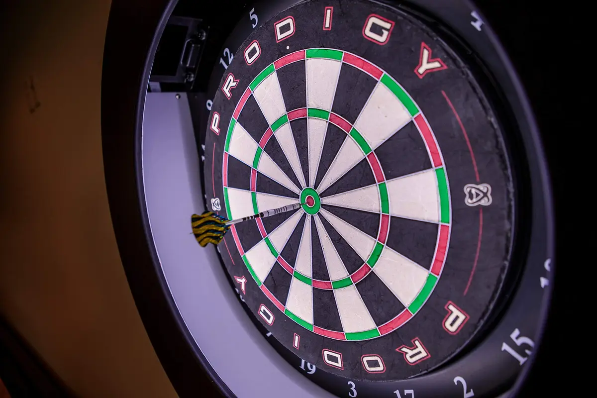 American Legend Prodigy Dartboard System 18" | Automatic Scoring, Steel Tip Play, App & LED Lighting - view 7