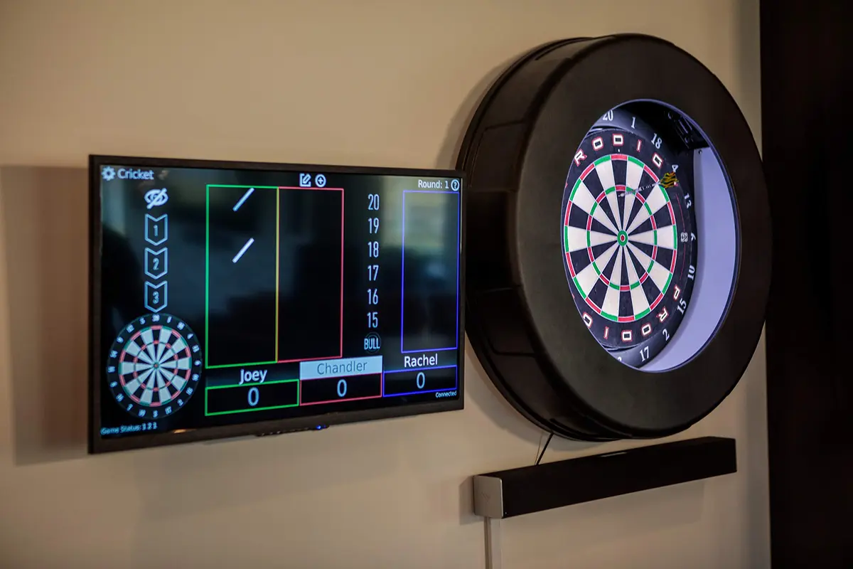 American Legend Prodigy Dartboard System 18" | Automatic Scoring, Steel Tip Play, App & LED Lighting - view 3