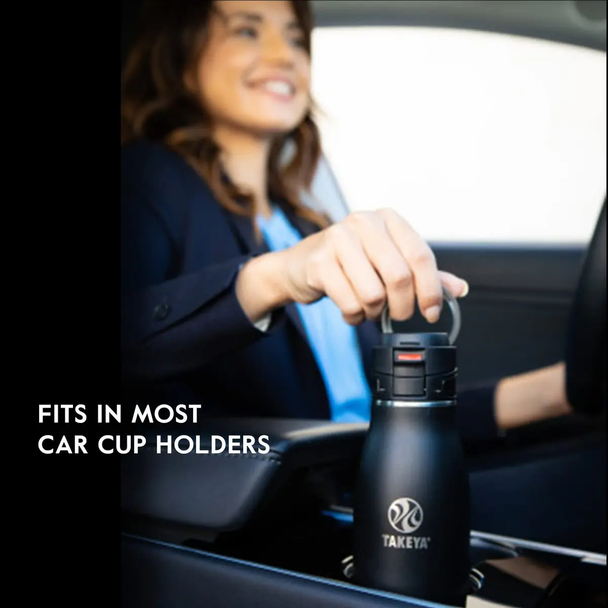 Takeya Traveler Stainless Steel Travel Coffee Mug with Flip-Lock Lid (25 oz, Onyx) | Leakproof Insulated Mug for Coffee & Tea - view 3