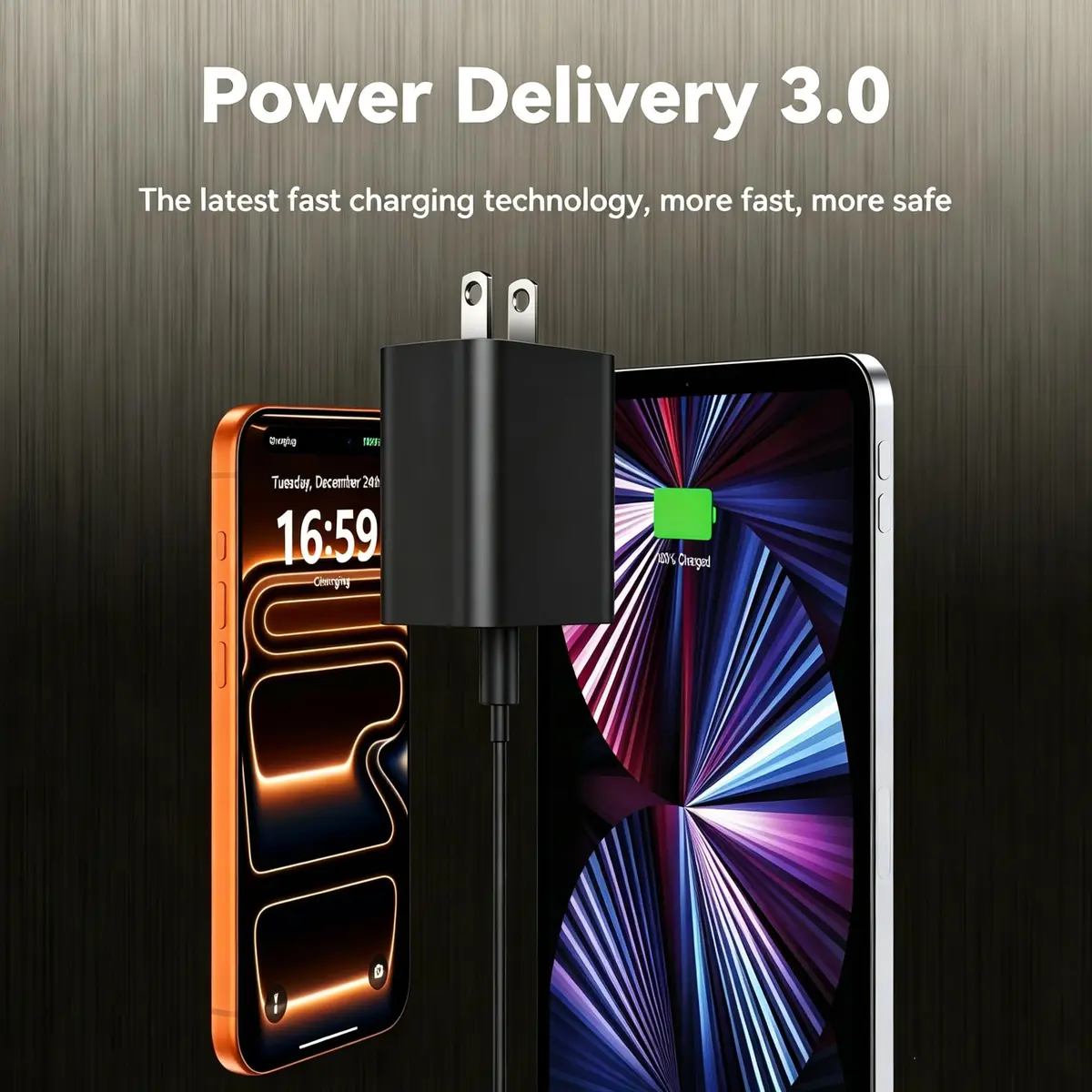 Ubearkk Phone 17 16 15 Charger Fast Charging | 20W USB C Wall Adapter with 10FT Cable - view 4