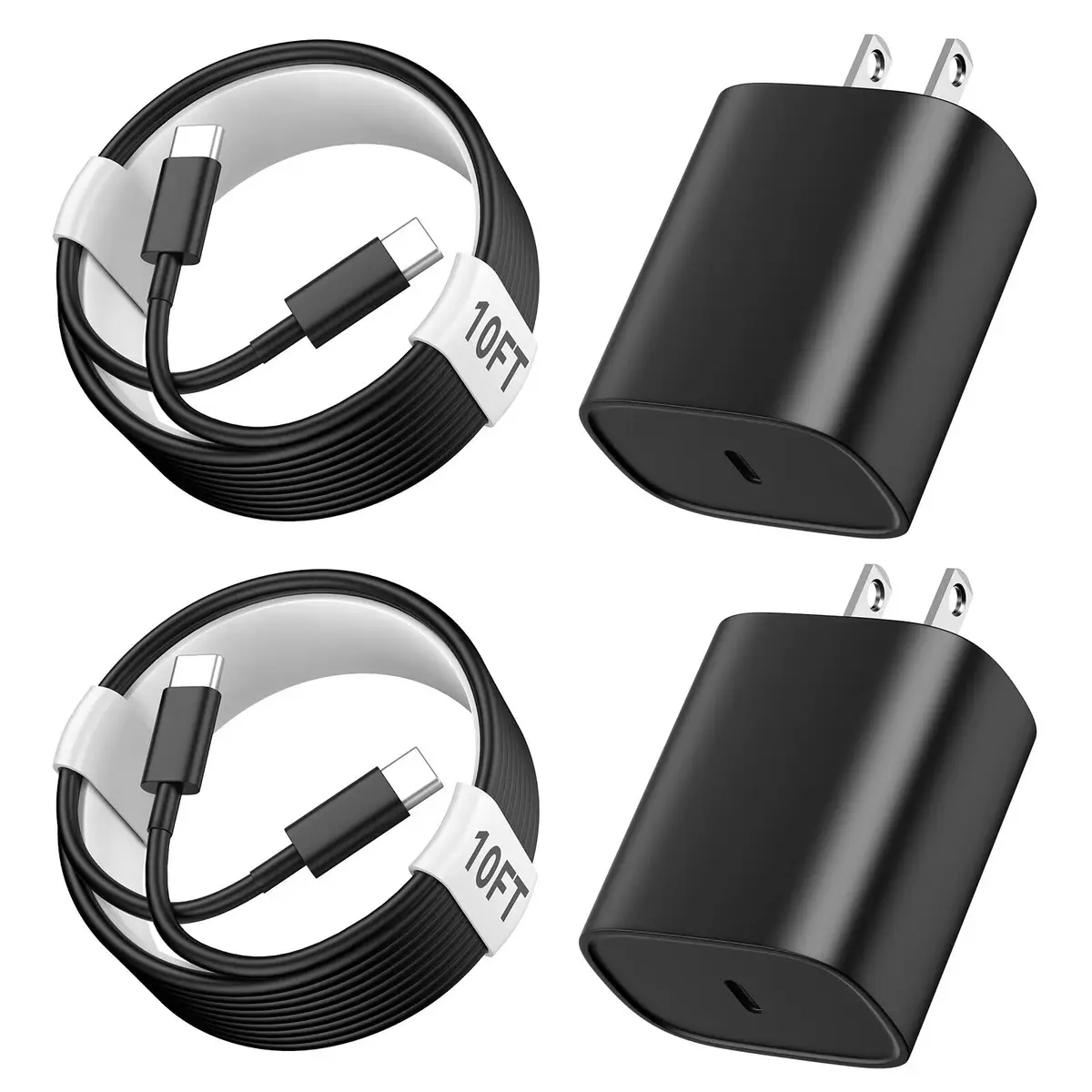 Ubearkk Phone 17 16 15 Charger Fast Charging | 20W USB C Wall Adapter with 10FT Cable - main product image