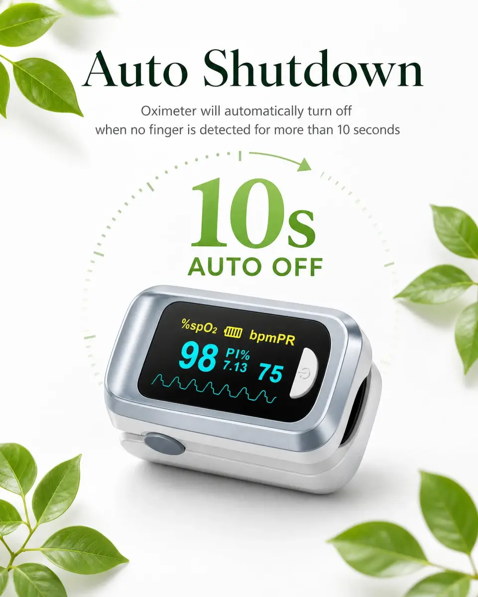 HealthTree Fingertip Pulse Oximeter & Heart Rate Monitor | 70%-100% SpO2, +/-2% Accuracy - view 6