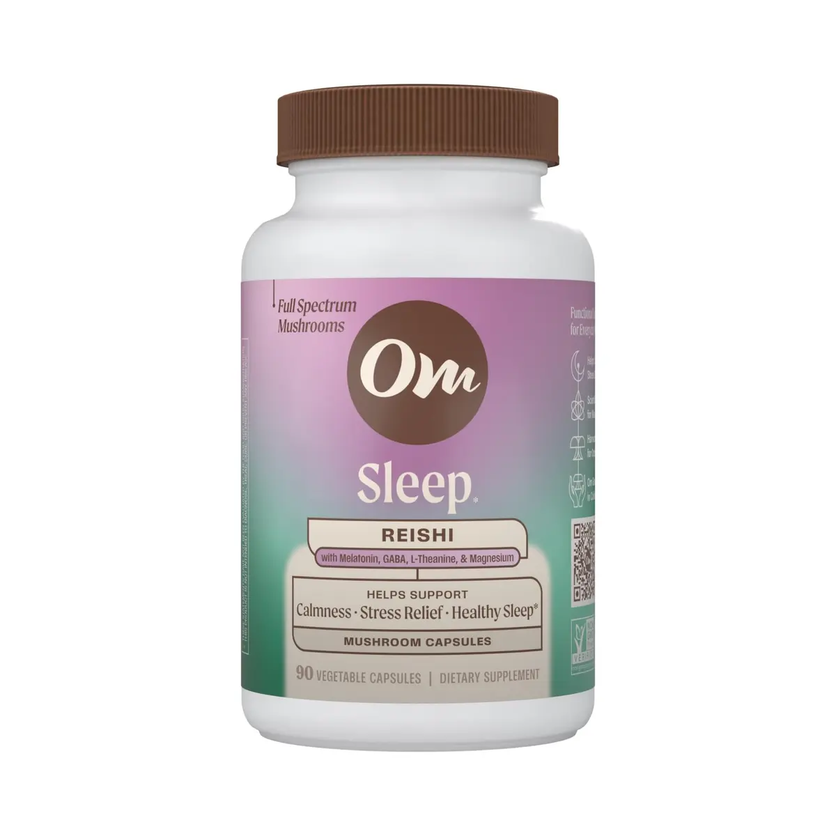 OM MUSHROOM SUPERFOOD Sleep Mushroom Capsules 90 Count | Supports Rest & Sleep Quality - main product image