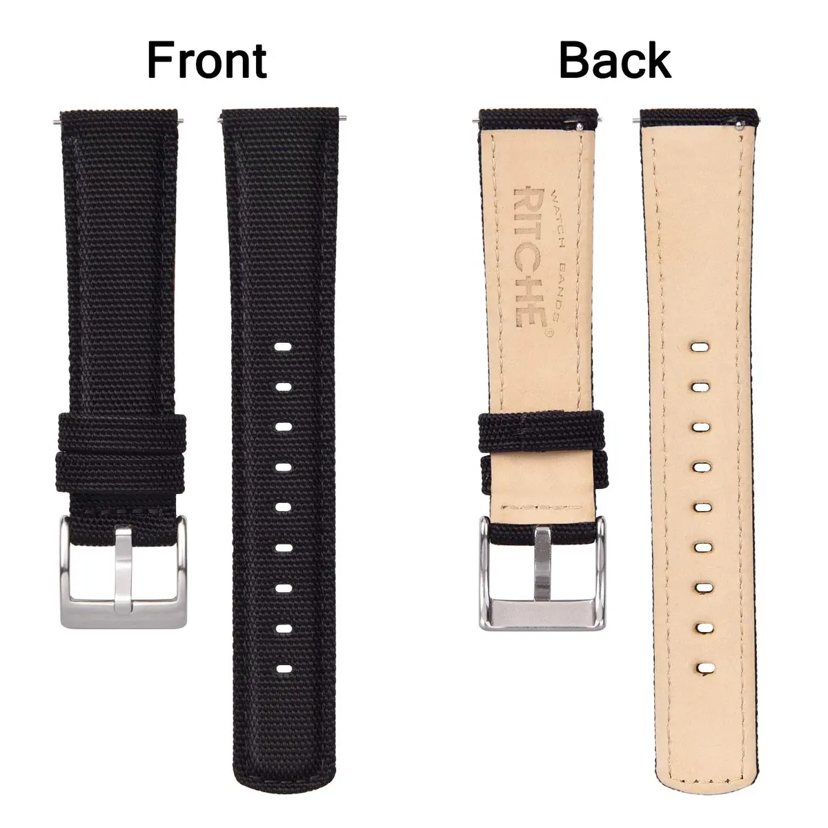 Ritche Sailcloth Watch Band 20mm | Quick Release, Breathable & Durable for Men Women - view 5