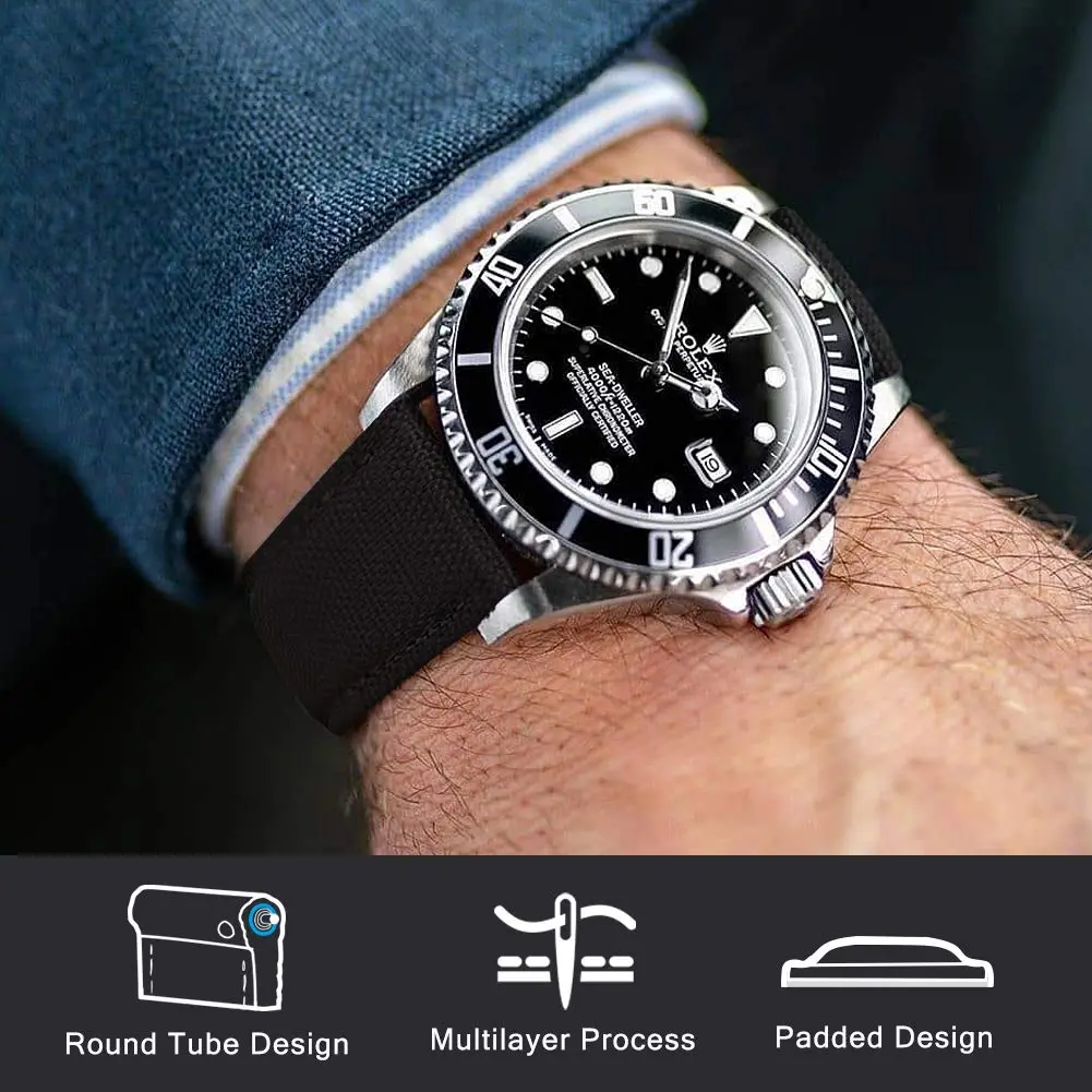 Ritche Sailcloth Watch Band 20mm | Quick Release, Breathable & Durable for Men Women - view 3