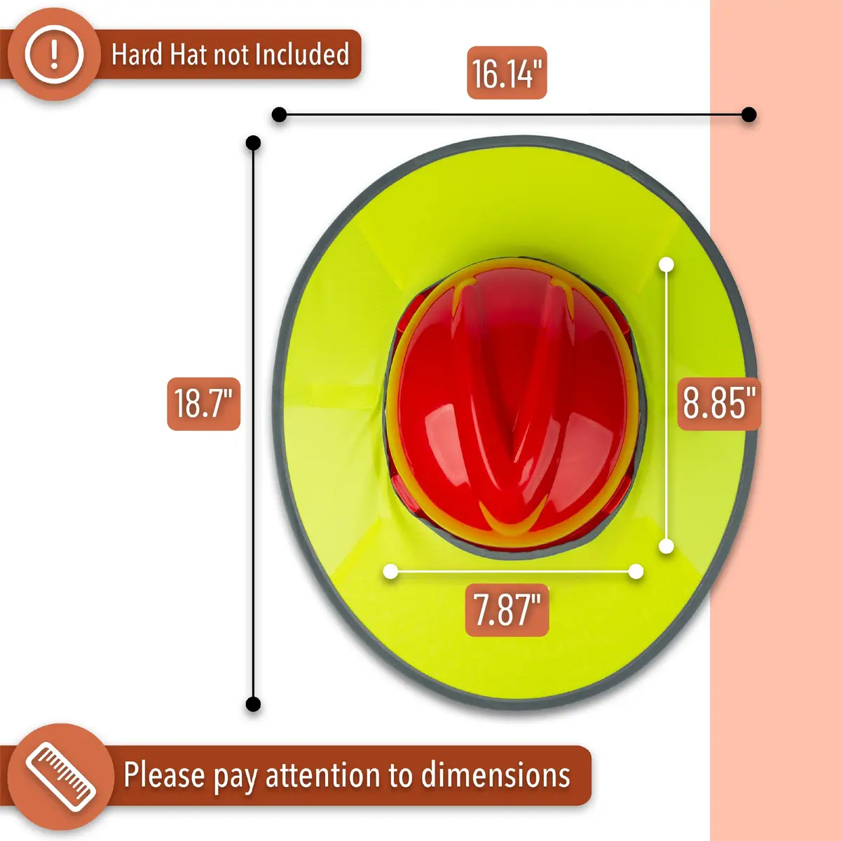 UNCO Hard Hat Sun Shield Full & Standard Brim Mesh Sunshade | Sun Protection & Safety Accessory - view 2