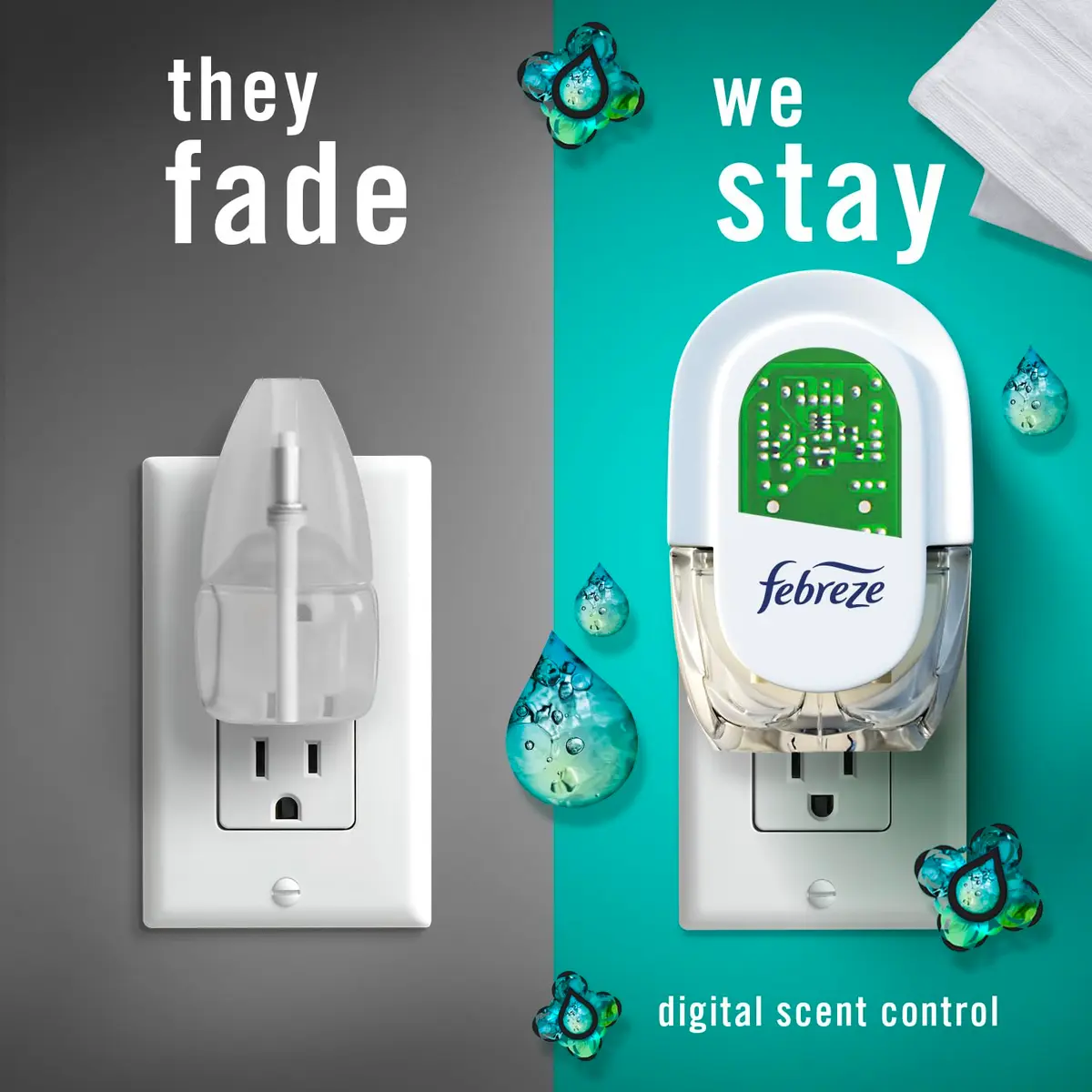 Febreze Plug-in Air Freshener Refills Unstopables Fresh Scent 0.87oz (25ml) Each, 3 Count | Odor-Fighting Technology for Home & Office - view 4