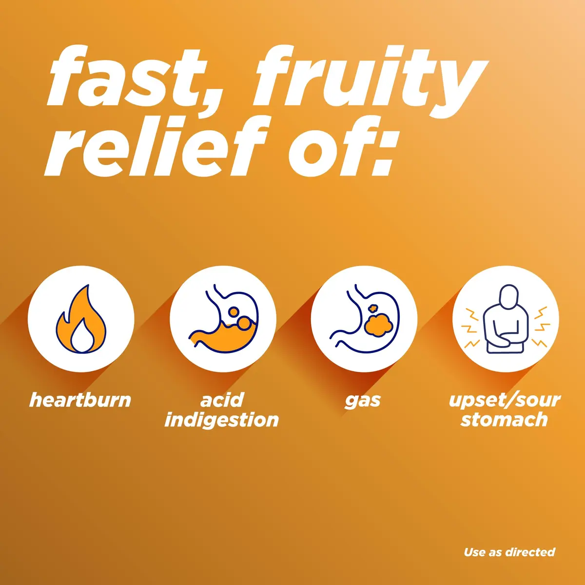 Alka-Seltzer Heartburn + Gas ReliefChews Tropical Punch 180 Count (6.35 oz / 180 g) | Fast Relief for Heartburn, Gas, and Bloating - view 3