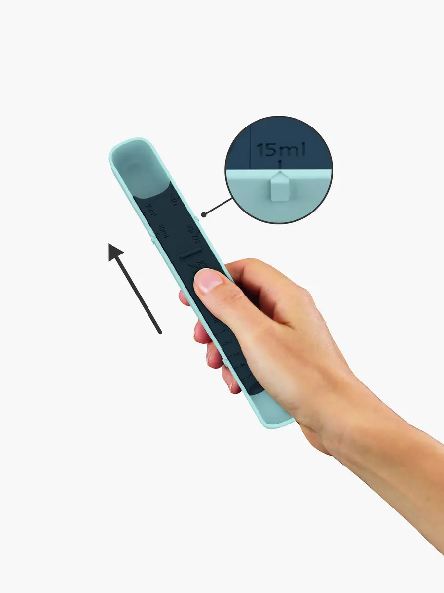 Joseph Joseph Measure-Up Adjustable Wet & Dry Measuring Spoon, Blue | Space-Saving, Dual-Volume, Dishwasher Safe - view 2